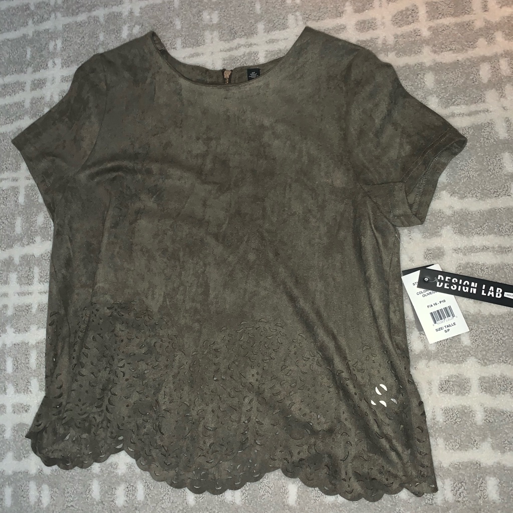 Designer Lab Brand New Suede T Shirt